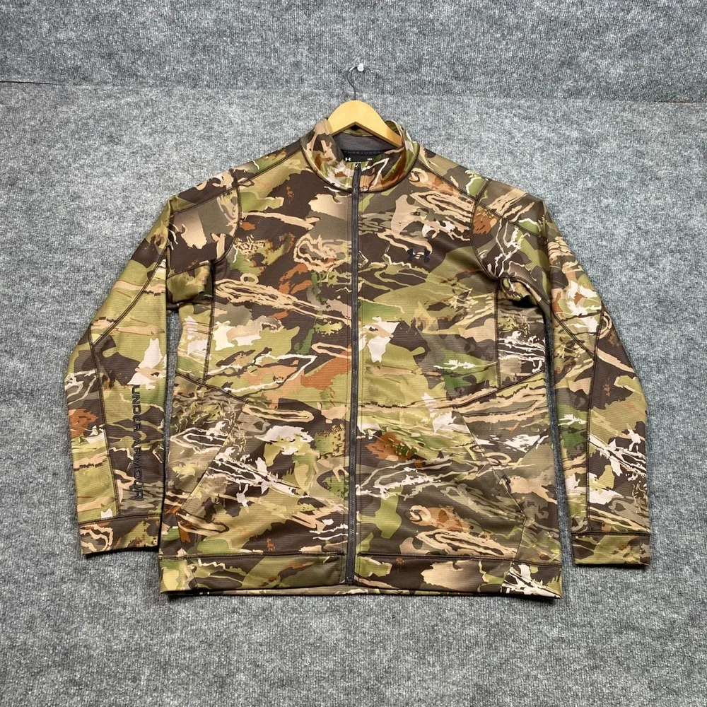 Under Armour Mens Threadborne Barren Camo Full Zip Fleece Jacket 1313917 L